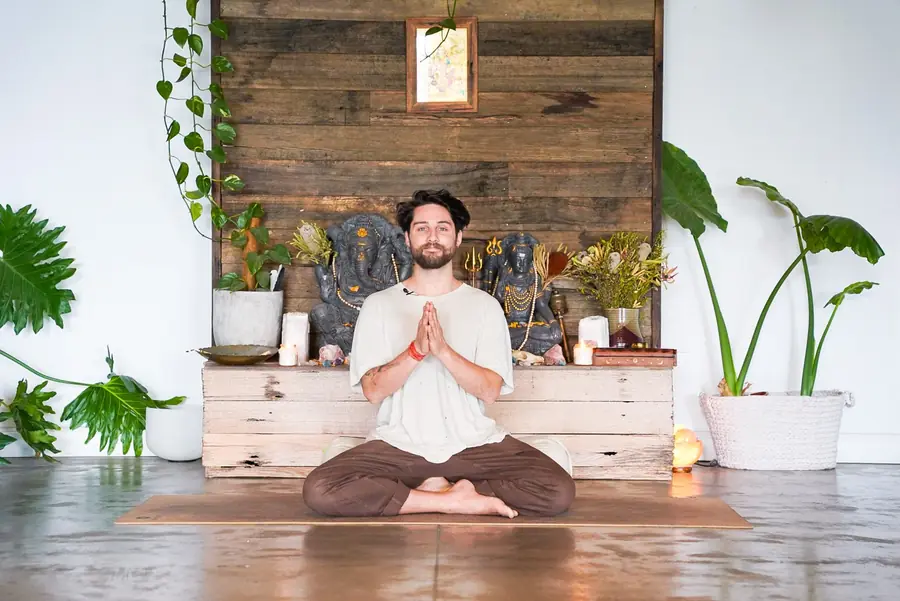 Aaron seated in meditation